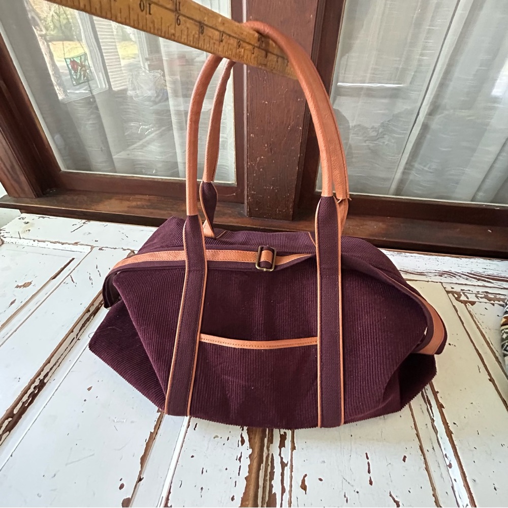 DSW Corduroy Travel Tote Duffle Bag